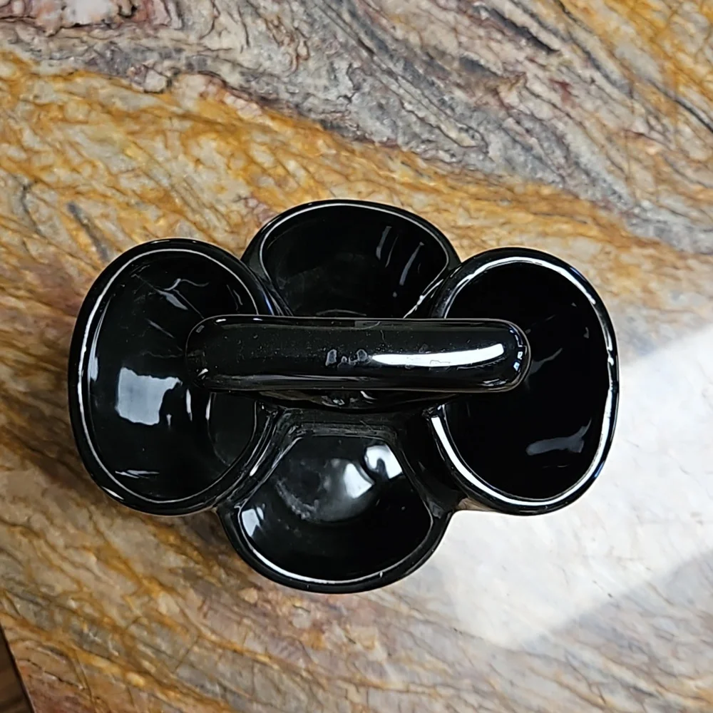 HOME ESSENTIAL Black ceramic Caddy